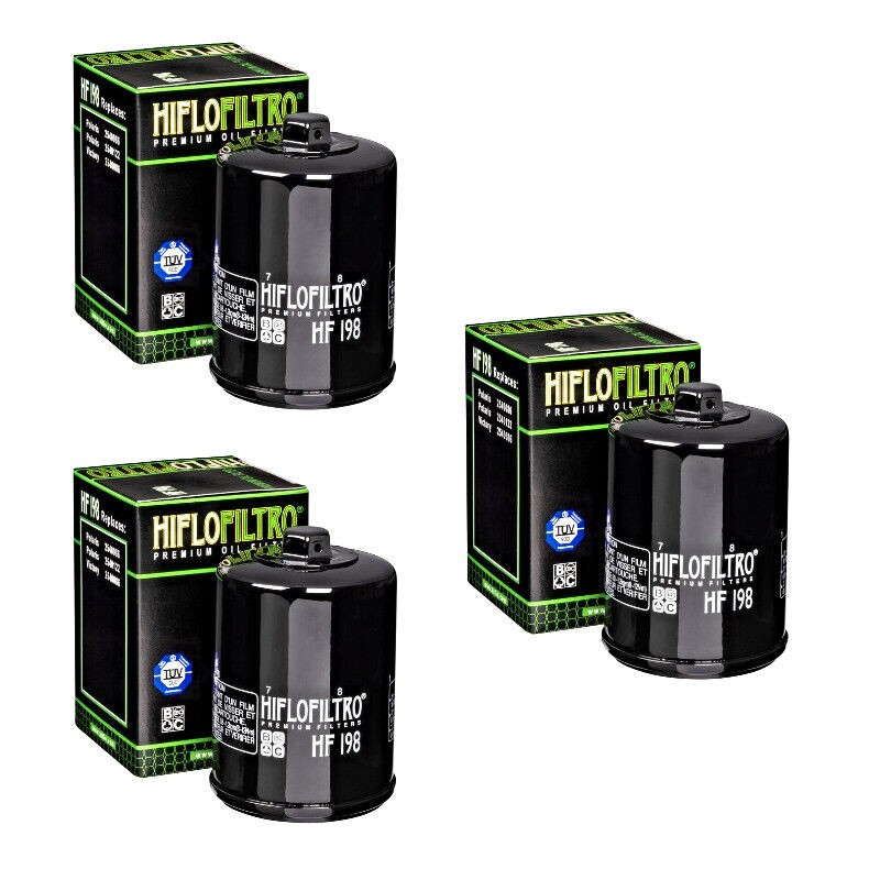 Hiflofiltro HF198 Oil Filter 3 Pack Victory Boardwalk Gunner Hammer Hardball