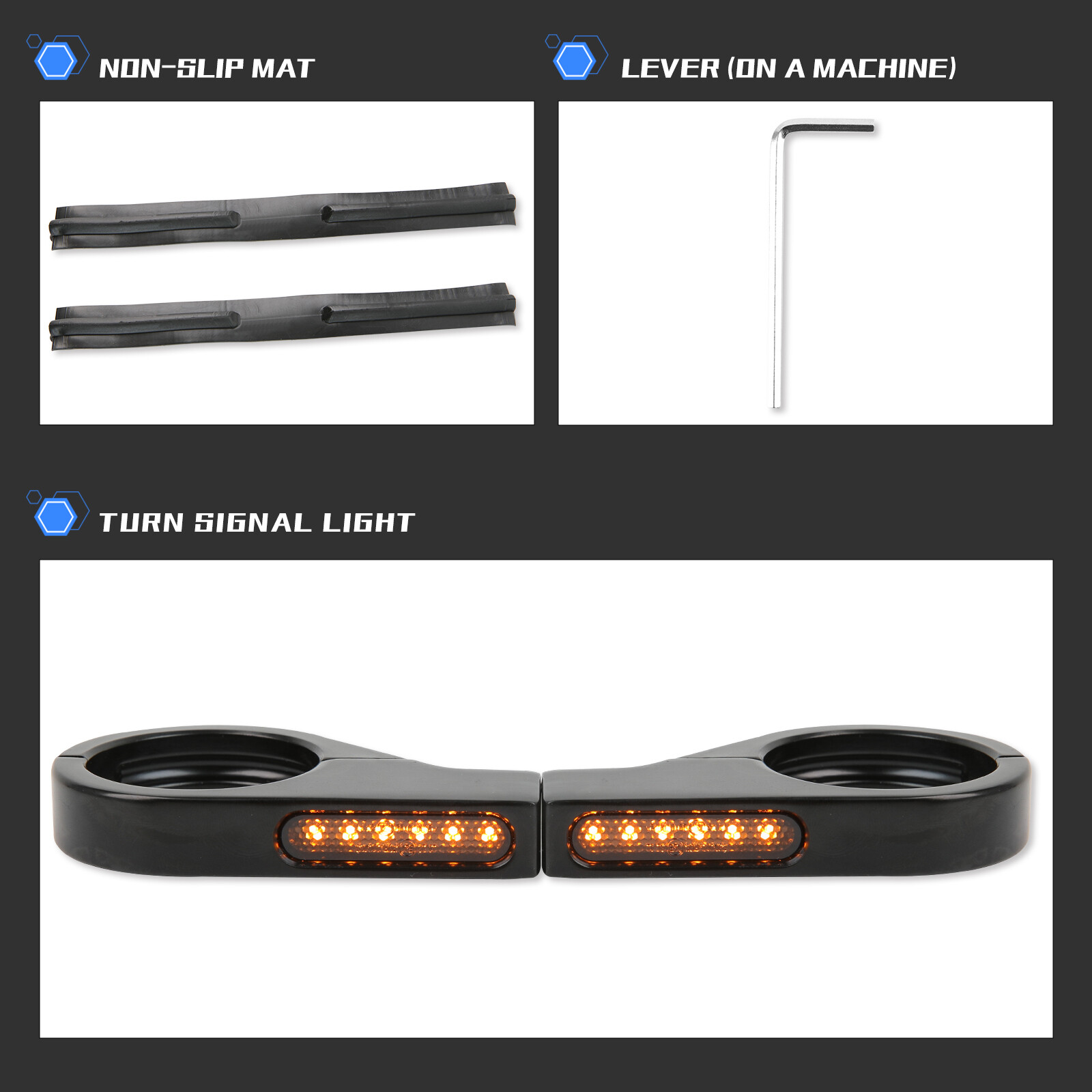2X Motorcycle LED Fork Turn Signal Light Blinker DRL For Honda Shadow VT750 1100
