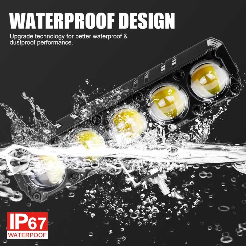 6″inch LED Work Light Bar Driving Fog Lamp Spot DRL Car Offroad SUV Yellow+White