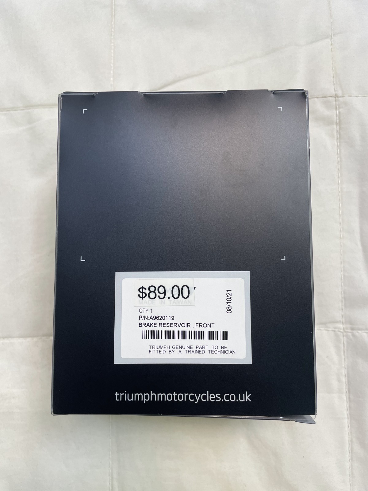 Triumph Street Scrambler & Street Twin Front Brake Reservoir Black #A9620119 NOS
