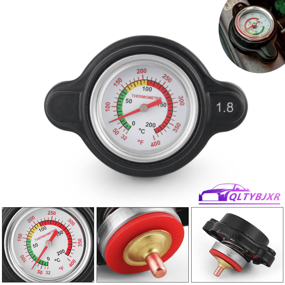 High Pressure Radiator Cap w/Temperature Gauge 1.8 Bar for Honda Kawasaki Yamaha