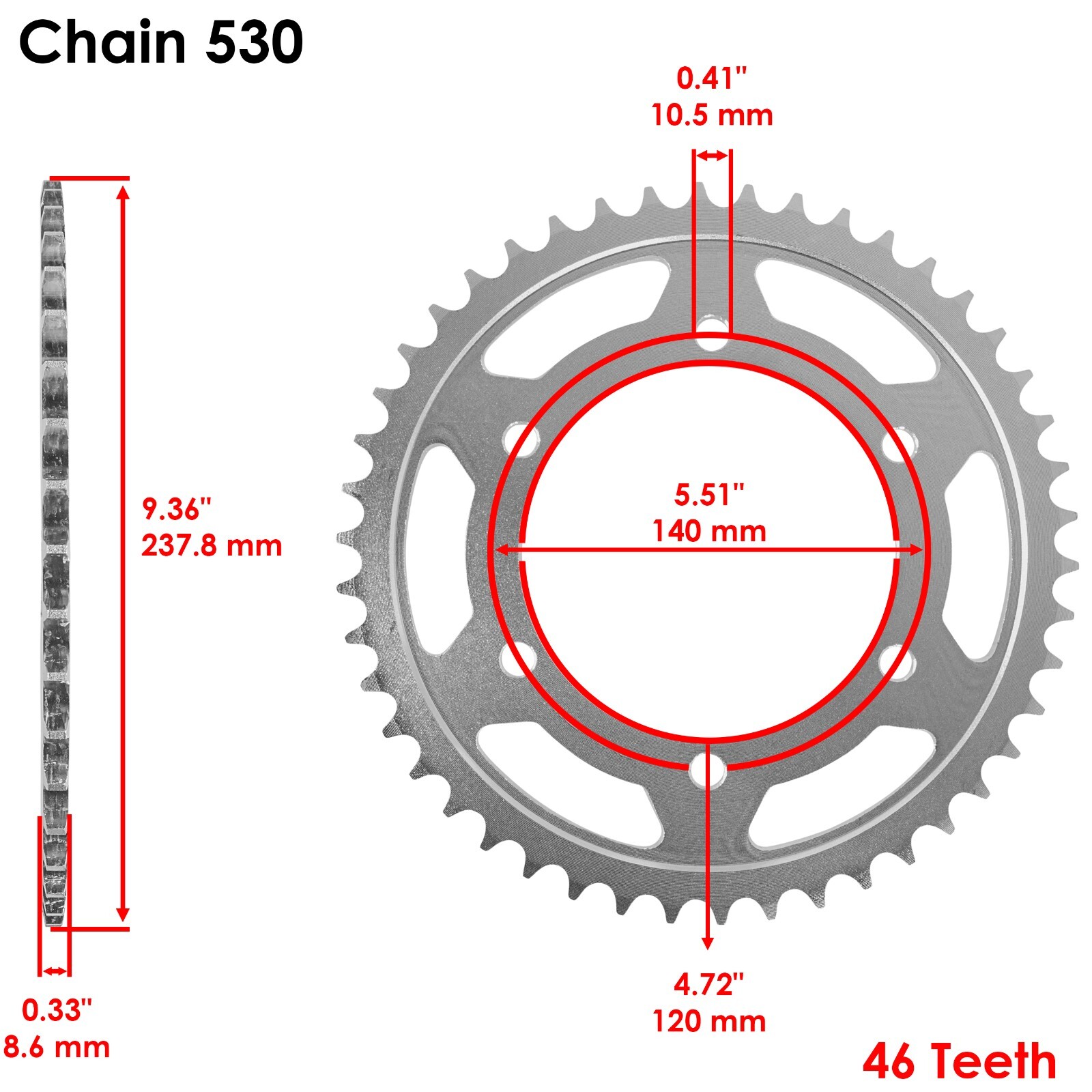 Black Drive Chain And Sprocket Kit for Kawasaki Vulcan 800 VN800A 1995 1996