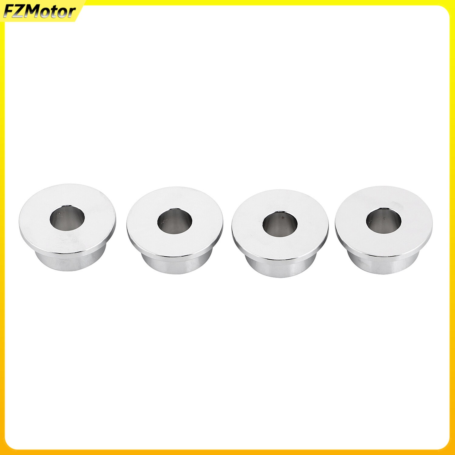 Chrome Solid Billet Handlebar Riser Bushings For Harley Softail Dyna Sportster