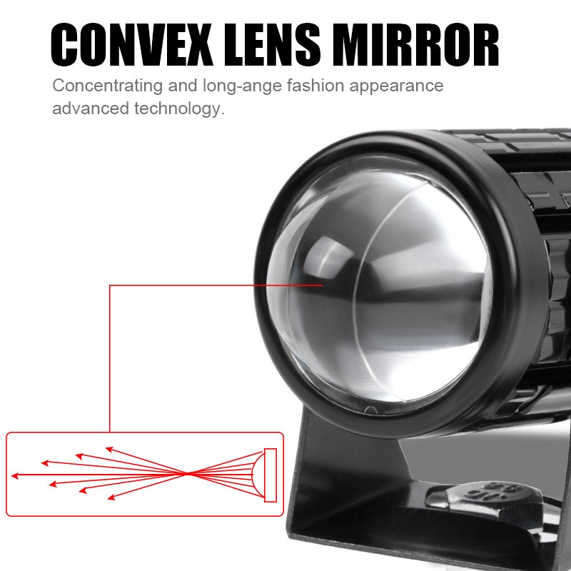 2X Motorcycle Headlight Universal LED Headlamp Projector Lens Spotlight Mini ATV