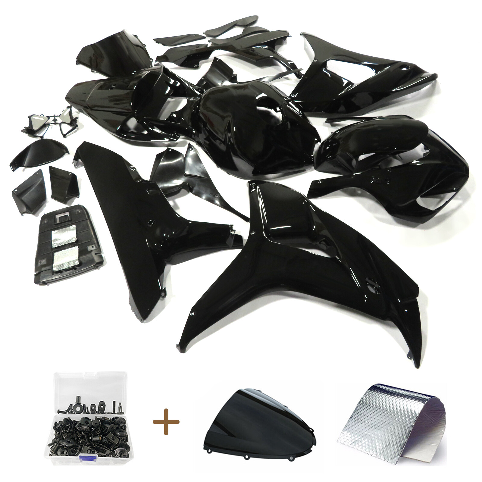 Glossy Black ABS Injection Fairing Kit For Honda CBR1000RR 2006-2007 Bodywork US