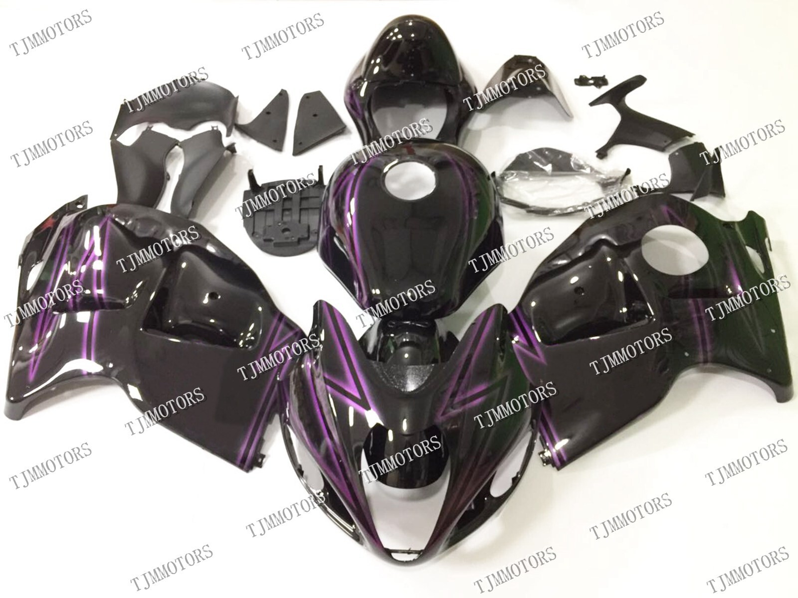 For 99-07 Hayabusa GSX1300R Purple Black ABS Injection Mold Bodywork Fairing Kit