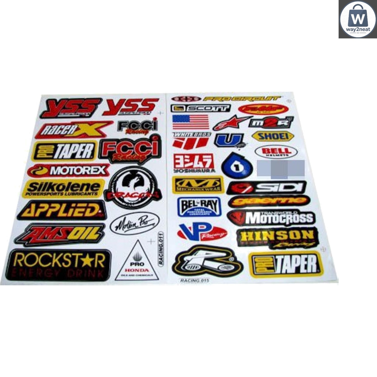 Glitter-Enhanced Motocross Decal Stickers – 2 Sheets for Bike Customization