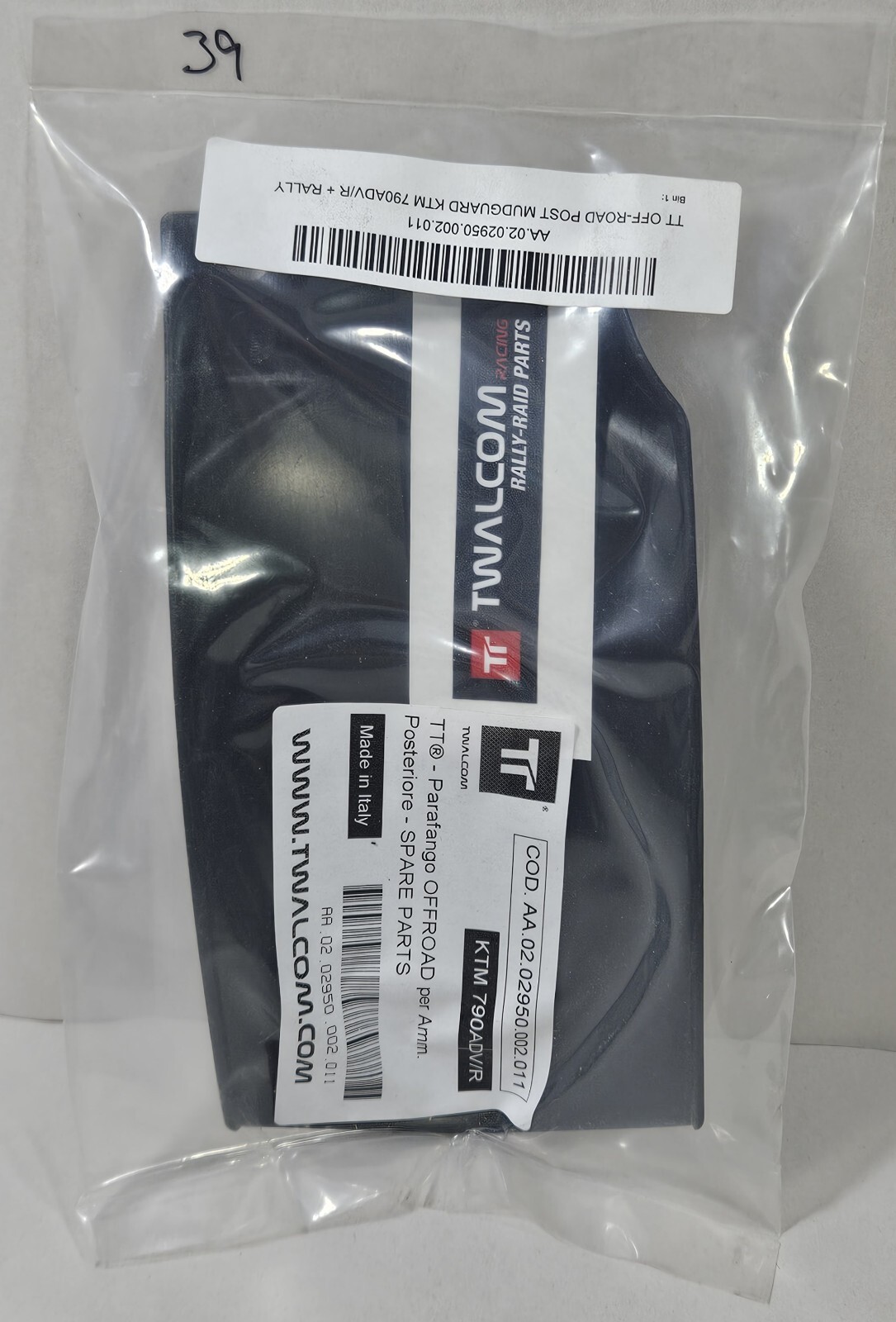 1 NEW Twalcom Offroad Shock Mudguard Mud Cover Flap ONLY for KTM 790 R Adventure