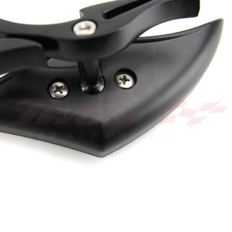 Motorcycle Universal Metal Black Side Rear View Mirrors 8MM 10MM Blade Bobber US