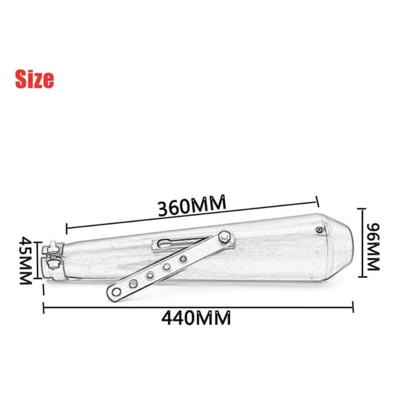 Chrome Universal Motorcycle Exhaust Pipe Muffler Silencer Fits for Suzuki Harley