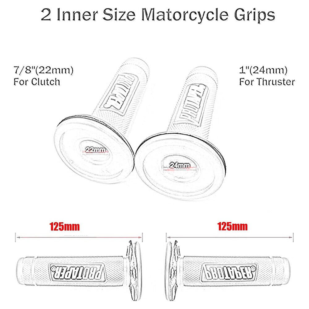 For Honda CRF250F 2019-2023 Red Clutch Brake Levers & Grips Handle Dirtbike Set
