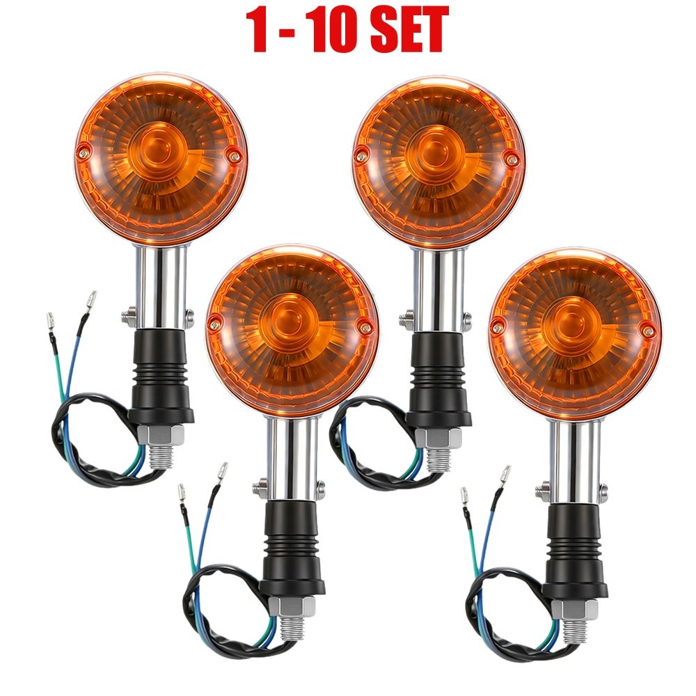 4-40 Chrome Amber Lamp Turn Signal Light 12V for Yamaha Virago XV1000 XV 535 920