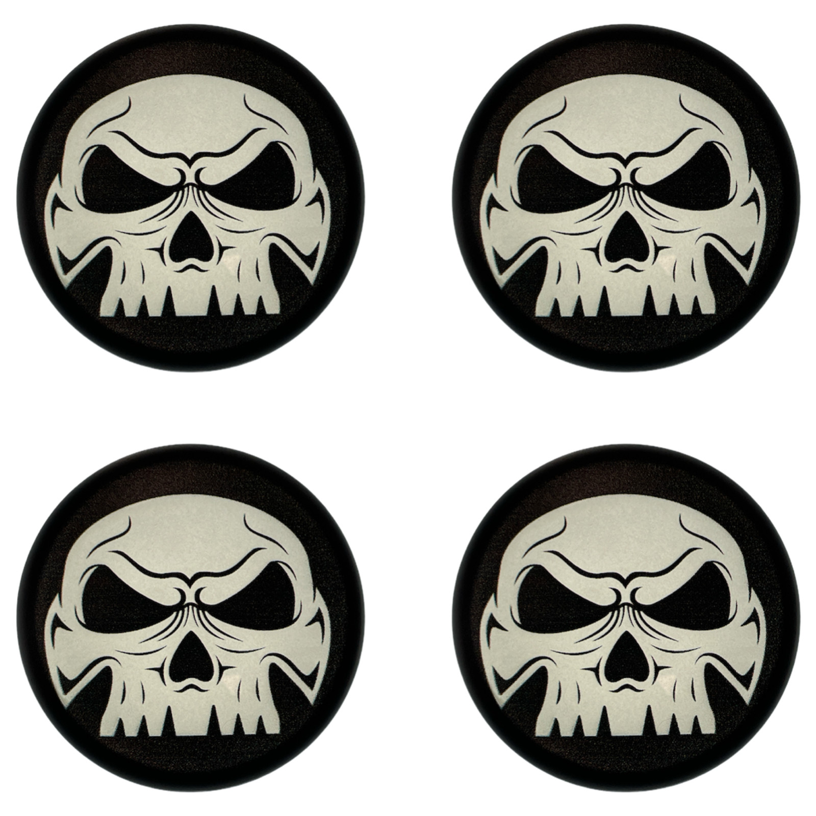 4 Skull Smoked Bullet Turn Blinker Signal Light Lens Cover Harley Davidson