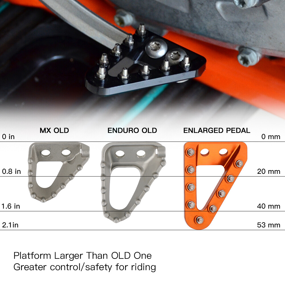 Wider Foot Brake Lever Step Plate For KTM 500 EXCF 150 250 300 XCW TPI 2017-2025