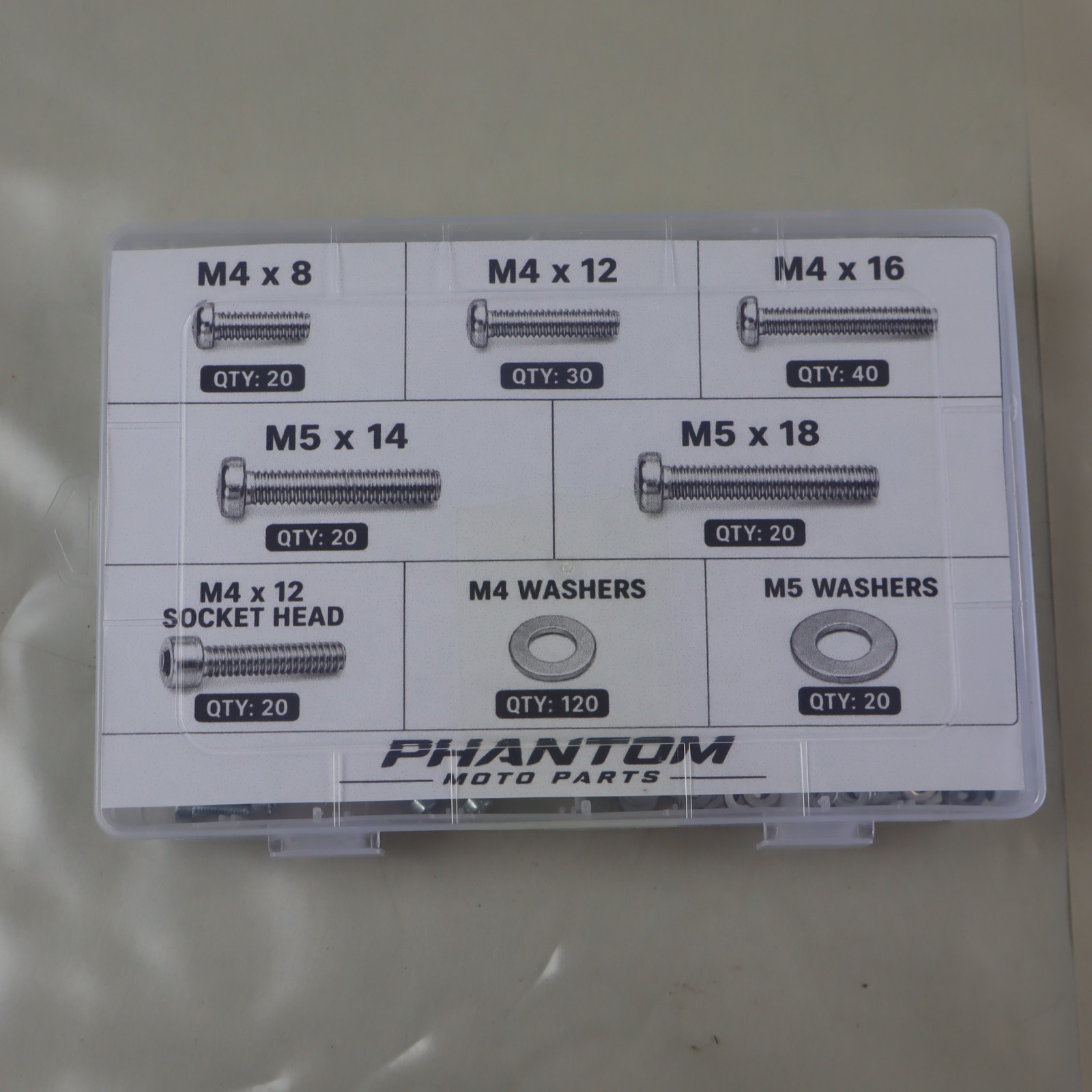 290 Piece Carburetor Hardware Kit Fits Mikuni & Keihin Float Bowl Cover Screws