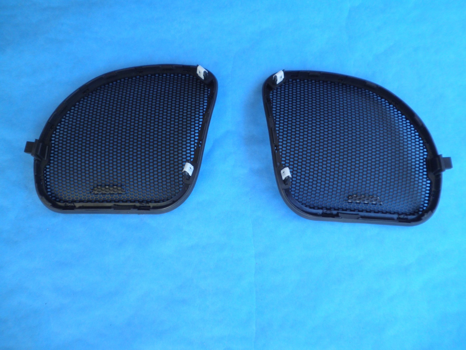 2015-23 HARLEY ROAD GLIDE FAIRING SPEAKER GRILLS BLACK METAL ROCKFORD FOSGATE*
