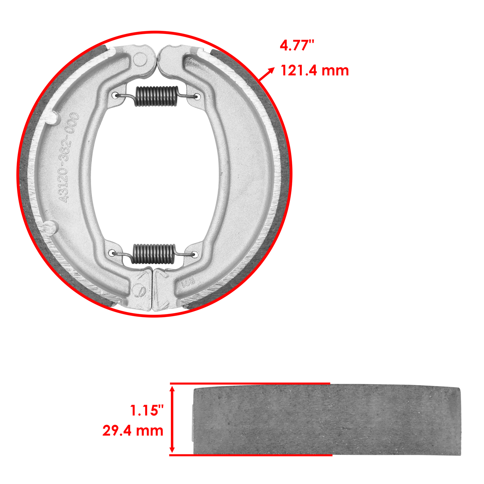 Rear Brake Shoes for Honda 06430-Kbg-701 43120-362-000 06430-Kbg-700