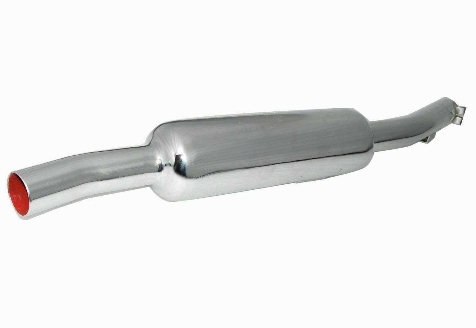 Angular Upswept Exhaust Silencer Chrome For Royal Enfield Classic 500cc