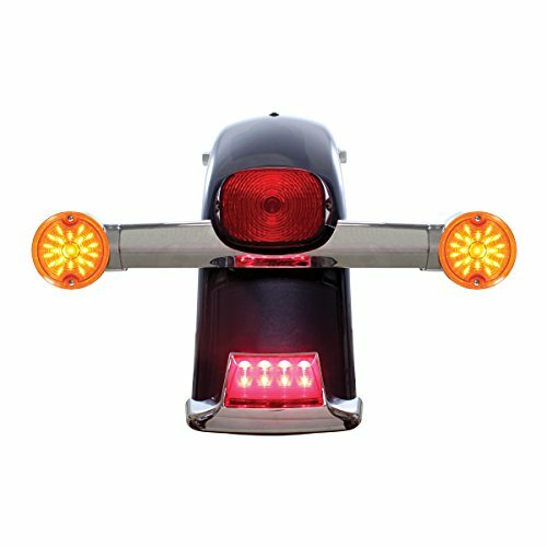 United Pacific 37204B 8 LED Harley Fender Tip Light – Red LED/Red Lens (Bulk)