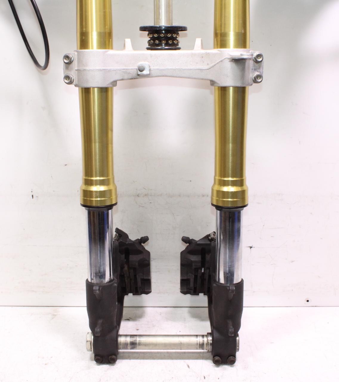 09-16 SUZUKI GSXR 1000 FRONT END FORKS SUSPENSION HANDLEBARS TRIPLE TREE
