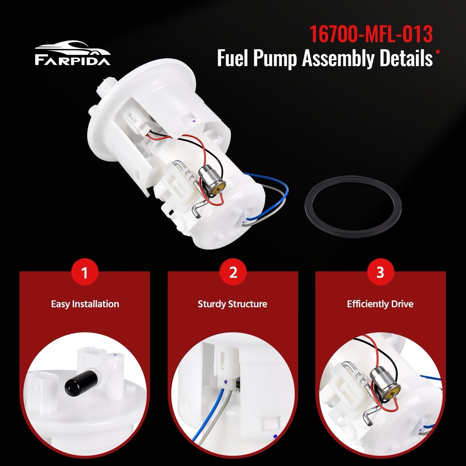For Honda CBR1000RR 2008-2011 CBR600RR 16700-MFL-003 Fuel Pump Module Assembly