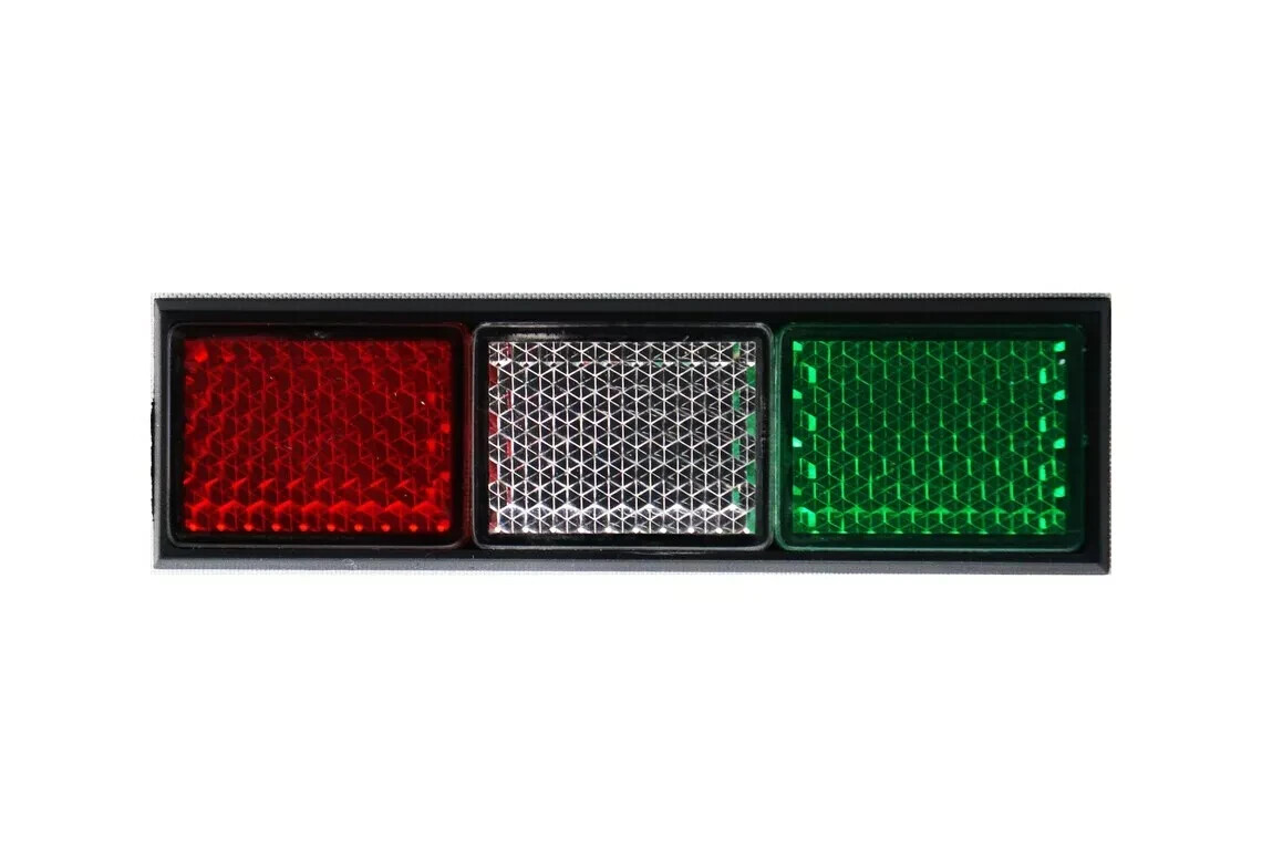 ITALIAN FLAG REFLECTOR STICK ON DUCATI APRILIA PIAGGIO BENELLI GUZZI VESPA MV