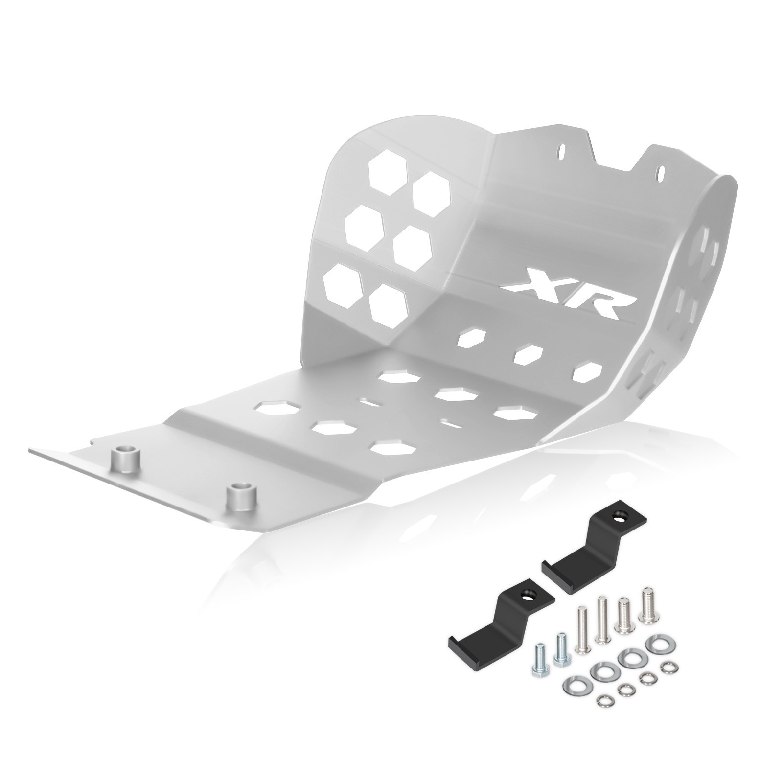 SILVER XR650R Skid Plate Under Bash Cover Guard For Honda XR 650R 2000-2007