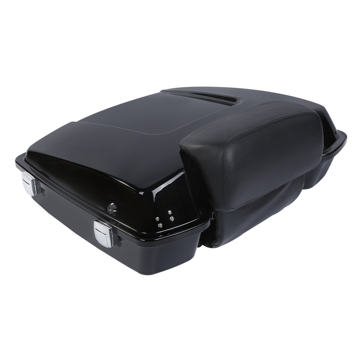 Vivid Black Razor Pack Trunk Chopped Backrest For Harley Tour Pak Touring 97-13