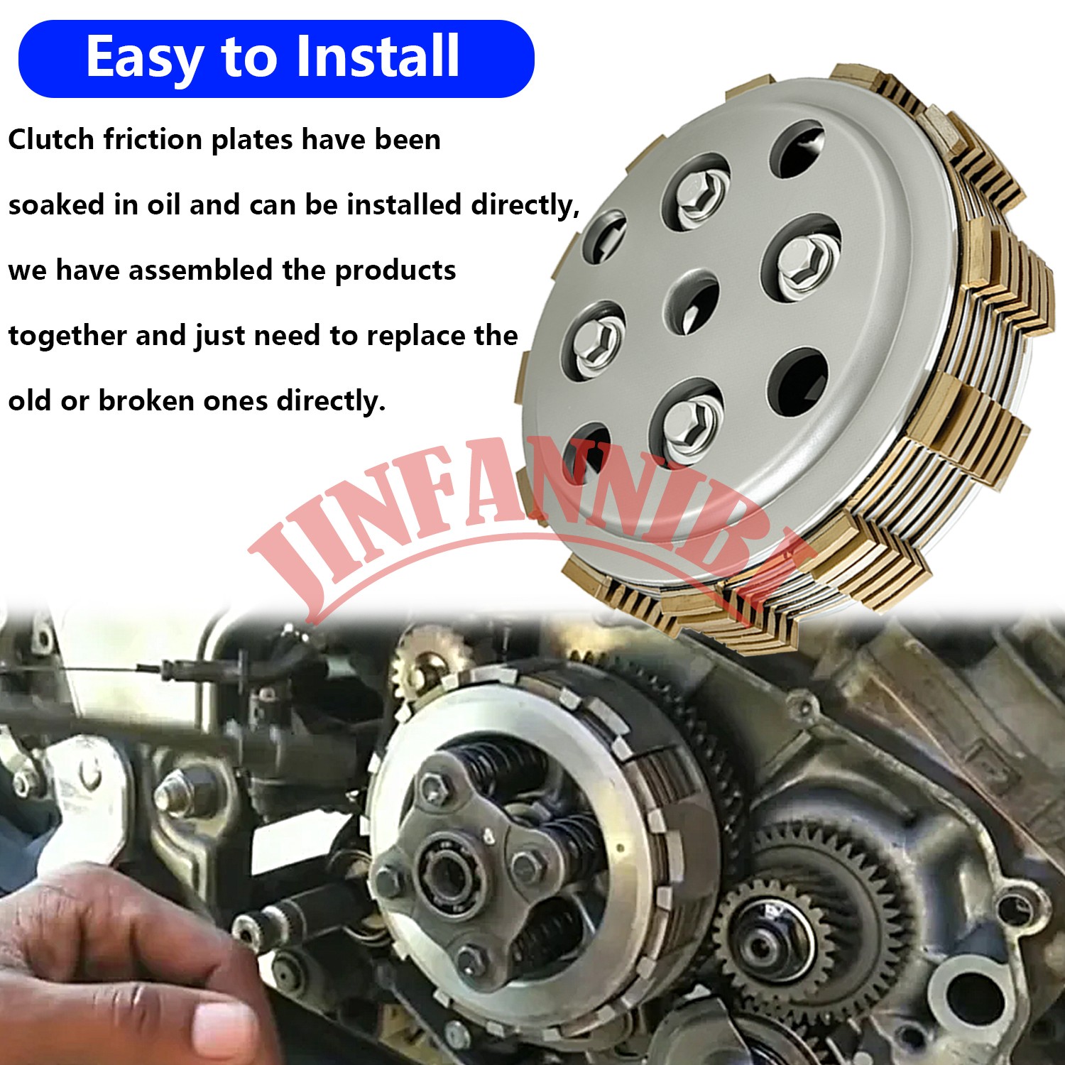 Clutch Outer Pressure Plate Kit & Center Inner Hub for Suzuki Boulevard M50 M50B