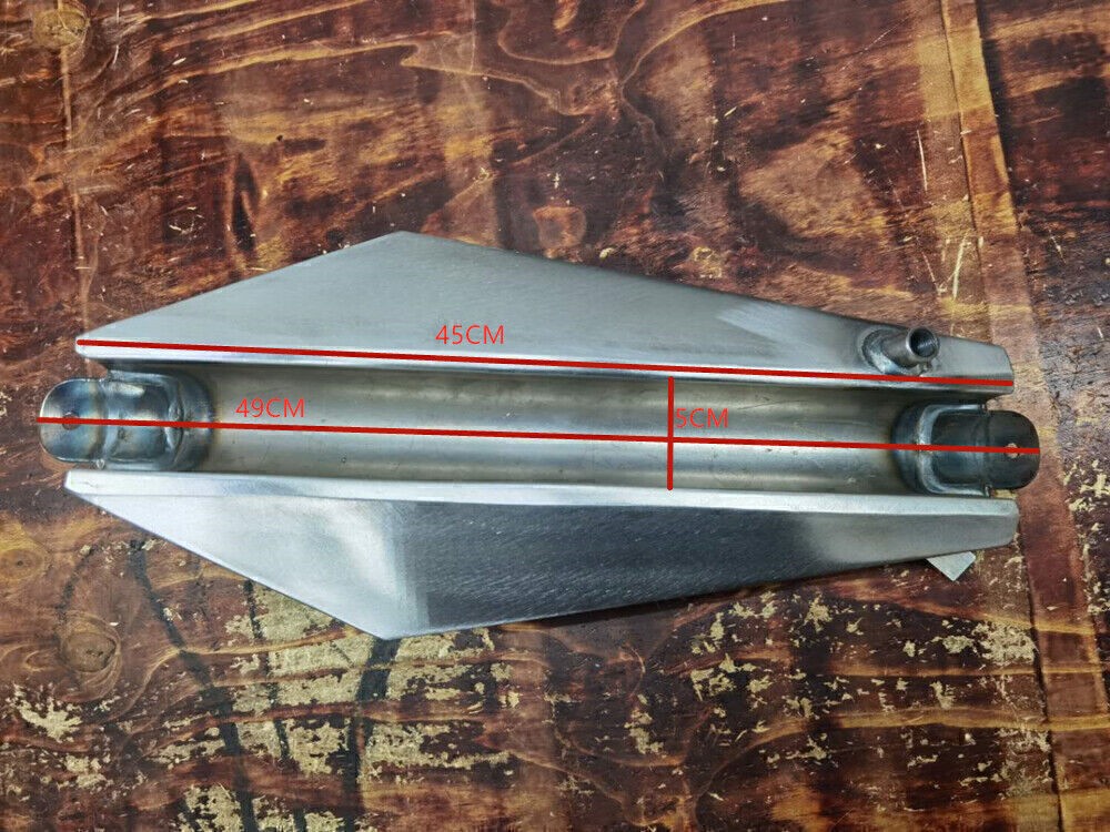 2.2Gal Silver Customized Motor Gas Fuel Tank For Honda Yamaha Harley 1 Set