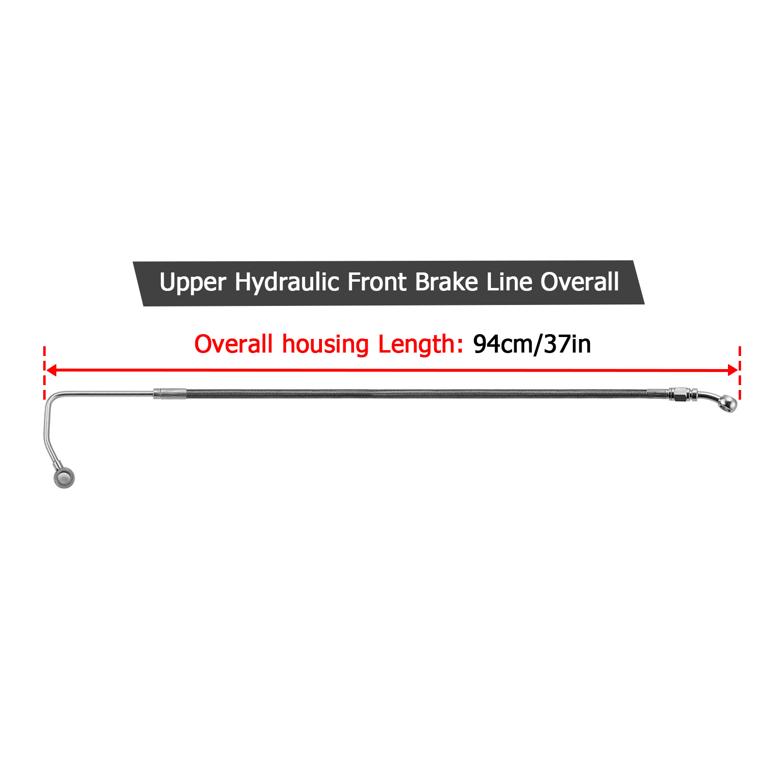 MOFUN 37″ Stainless Steel Braided Upper Brake Line Kit For Harley Blackline ABS