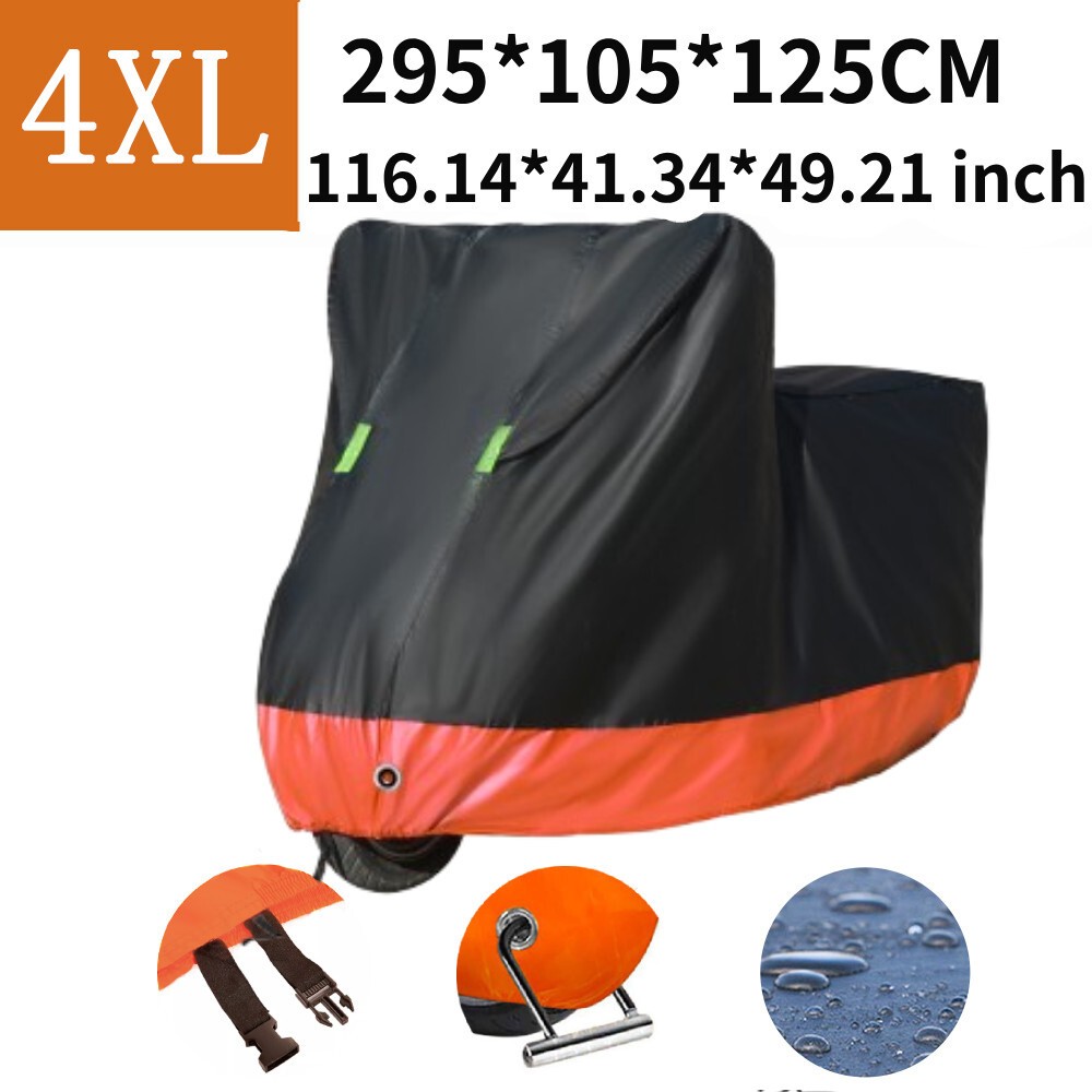 4XL Motorcycle Cover Bike Waterproof Outdoor Rain Dust Sun UV Scooter Protector