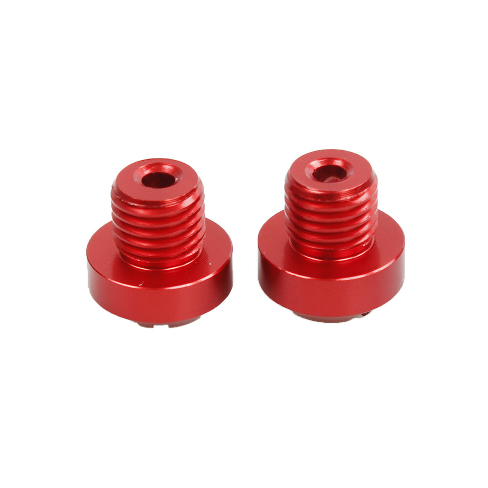 2Pcs Mototcycle Clockwise M10*1.25 Mirror Hole Plug Screw Mirror Hole Screws Kit
