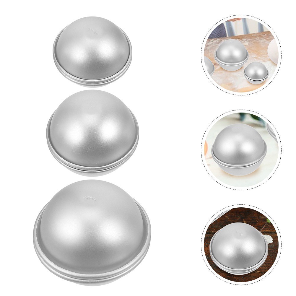 Durable Aluminum Alloy Bath Ball Mold 16Pcs Sphere Shape for Baking and Craft
