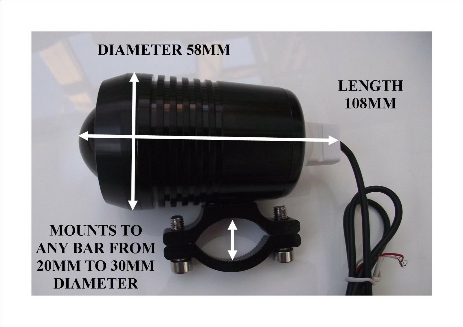 CREE CANNON SPOTLIGHTS PAIR BLACK 30W 1200LM U3 LED DRIVING SPOT FOG LAMP