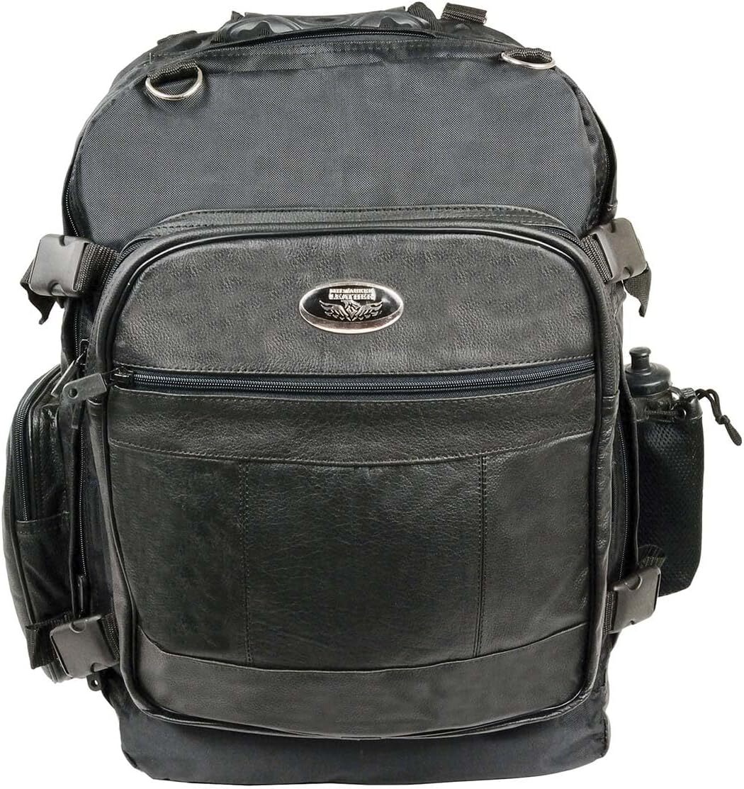 MILWAUKEE LEATHER MOTORCYCLE LEATHER & TEXTILE SISSY BAR BAG FOR HARLEY – DSAJA