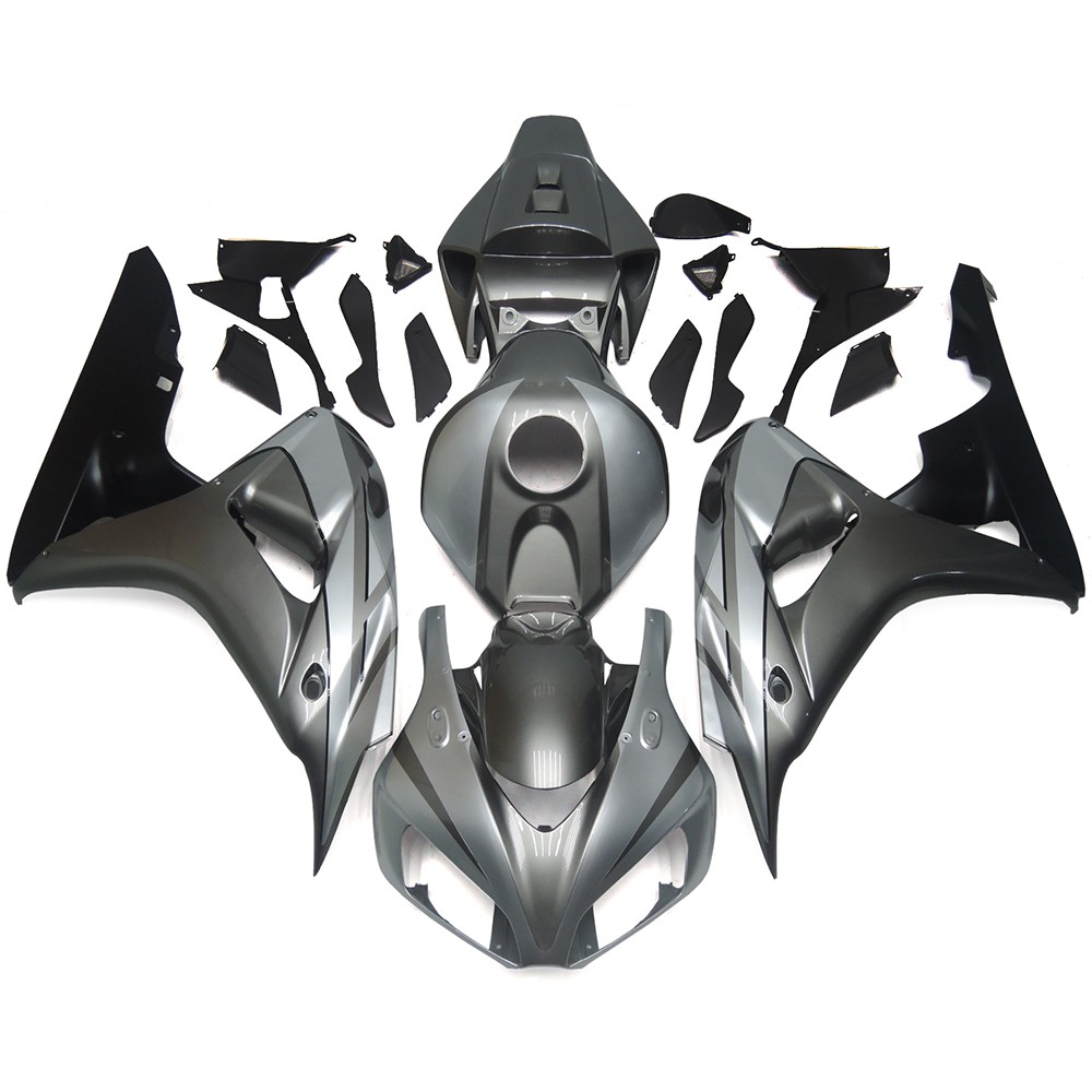Gray Black Fairing Kit For Honda CBR1000RR 2006 2007 Injection Plastic Bodywork