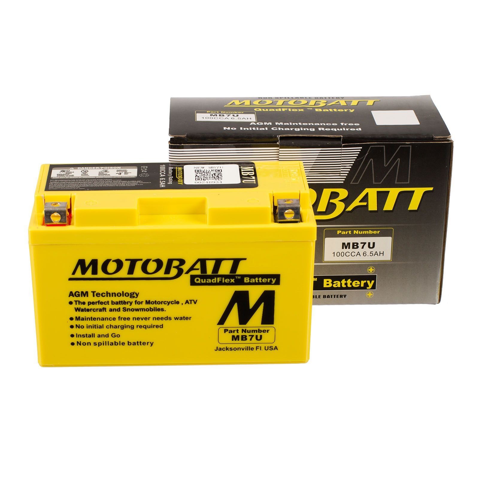 MB7U MOTOBATT QUADFLEX 12V BATTERY *8