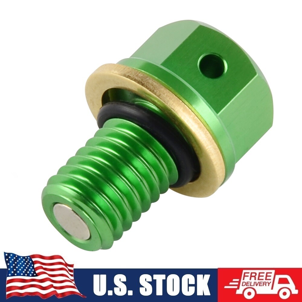 M10 Magnetic Oil Drain Bolt Plug For Kawasaki KX 65 85 100 125 250 500 250F 450F