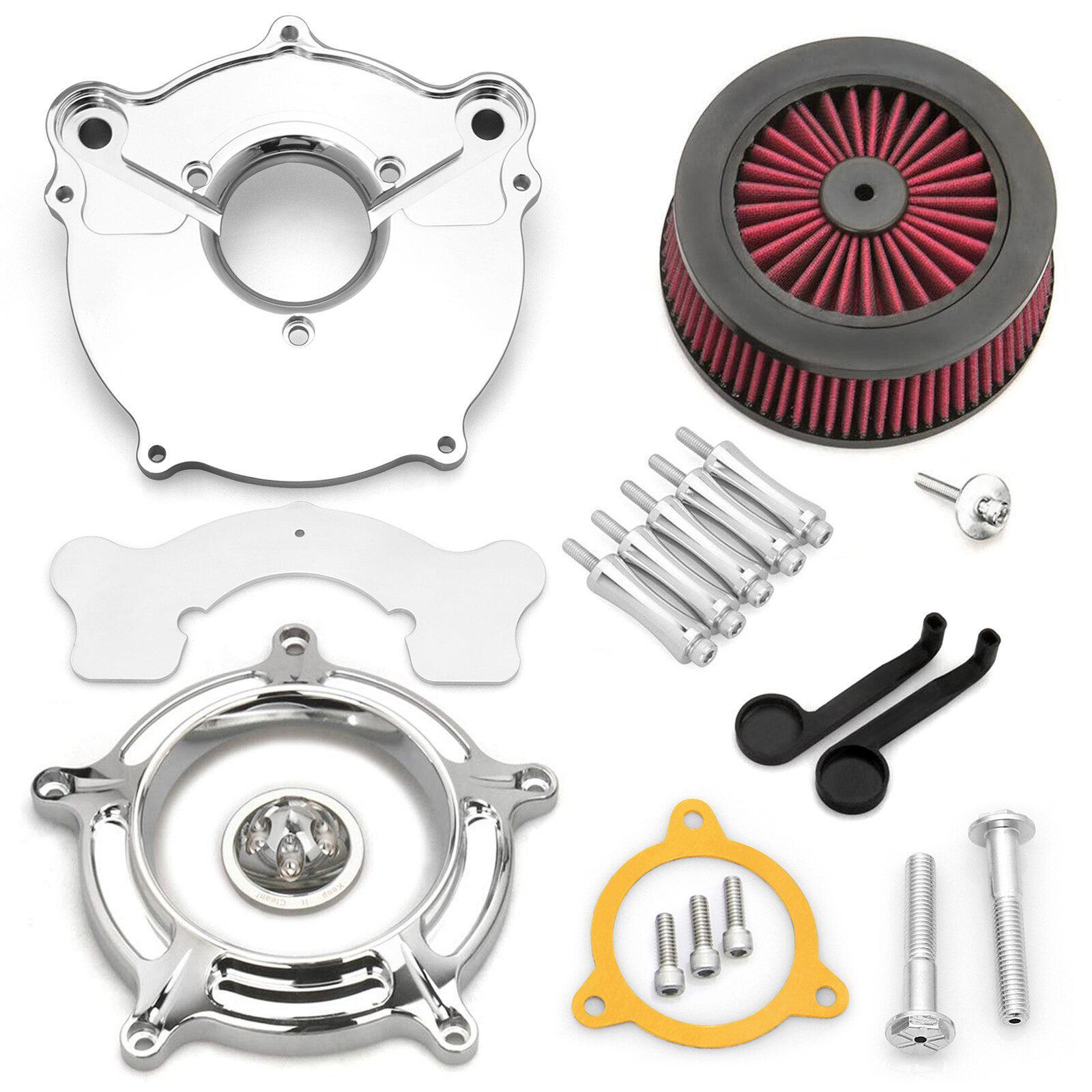 Chromed air cleaner filter For Harley 2014-2016 Street Glide Softail Breakout