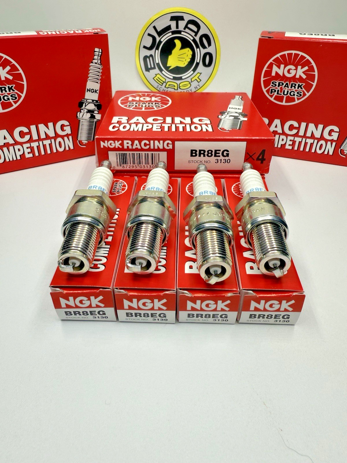 GENUINE NGK (4-Pack) Spark Plugs BR8EG (Stock # 3130)