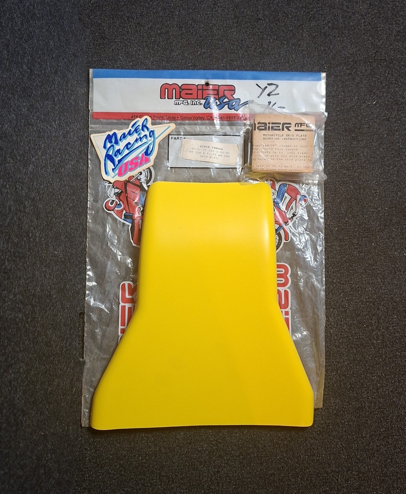 YZ250 86-97 WR250 89-97 WR500 91-93 YAMAHA Skid Plate YZ WR SKIDPLATE 8788909293