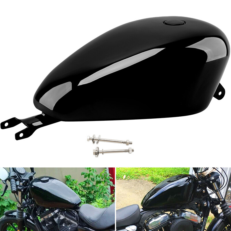 Vivid Black 3.8 Gallon Fuel Gas Tank For Harley Sportster XL 883 1200 48 07-23