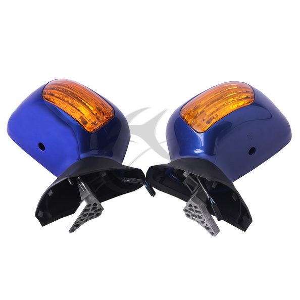 Blue Left Right Side Rear View Mirror Signal Fit For Honda Goldwing GL1800 01-17