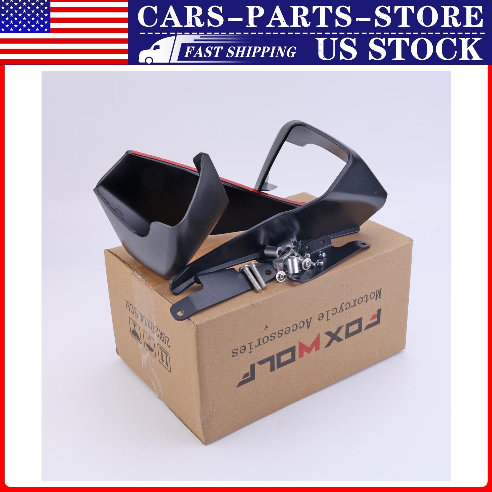 FRONT SPOILER WING AERODYNAMIC WINGLET KIT FOR KAWASAKI ZX-6R 2024-2026 FAIRING