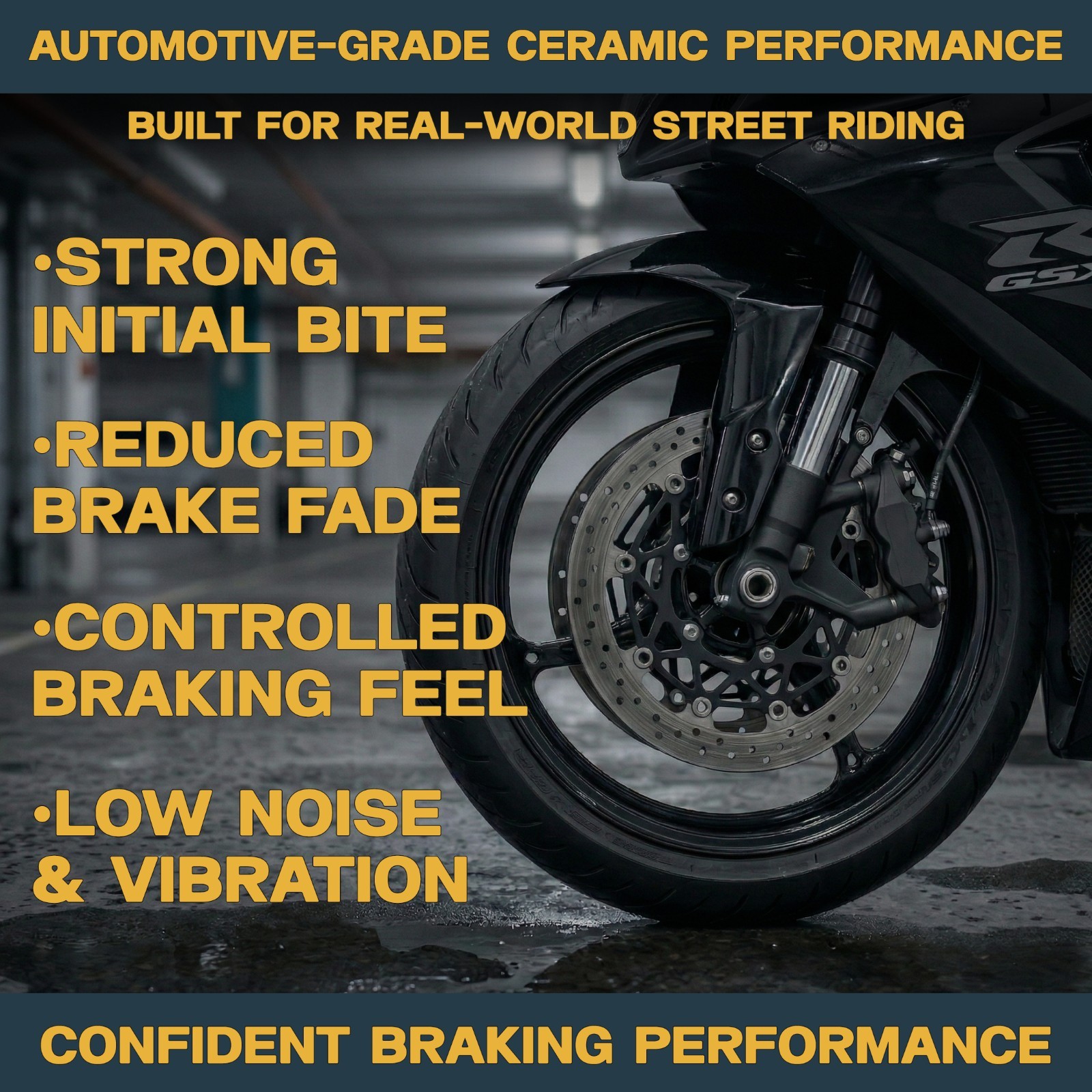 Traild Ceramic Brake Pad Set for Stryker 2011-2017 Front & Rear