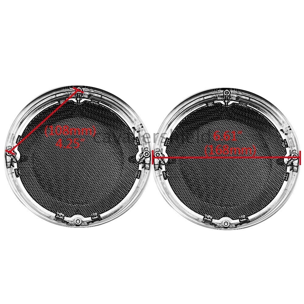 Fit for Harley Touring 1983-2023 Chrome 6.5″ Saddlebag Lid Speaker Grill Covers