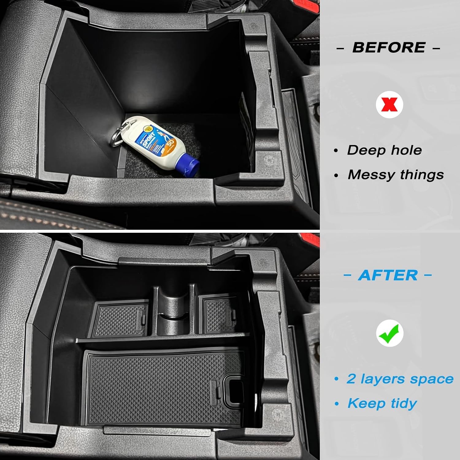 Center Console Organizer 2025 2026 Subaru Forester Interior Tray Armrest Insert