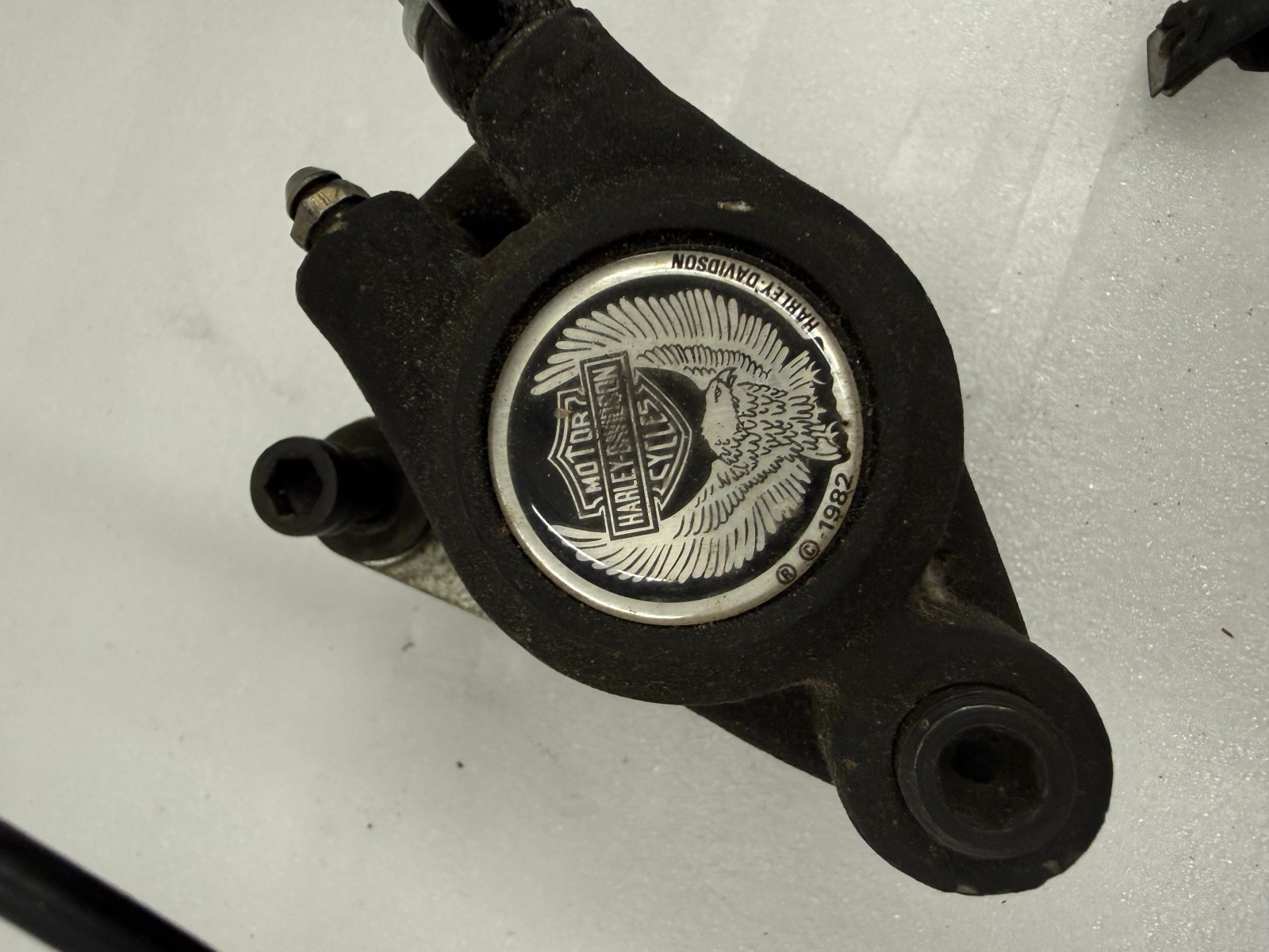 Harley Davidson Brake Caliper 3113 1982 Eagle Emblem Assembly
