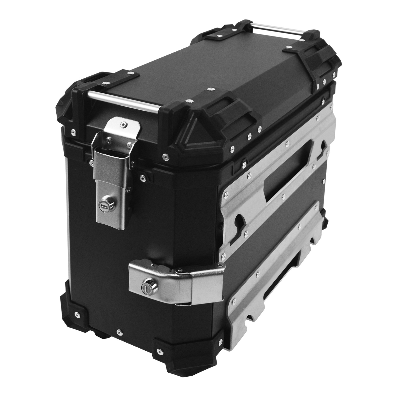 38L Tour Hard Side Saddlebag Trunk Box Motorcycle Panniers Side Case X Black